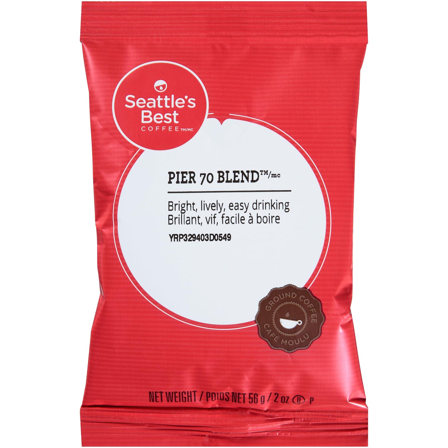 Seattles Best Coffee Level 2 Pier 70 Blend Ground Coffee, 0.03 Ounce (Pack of 72)