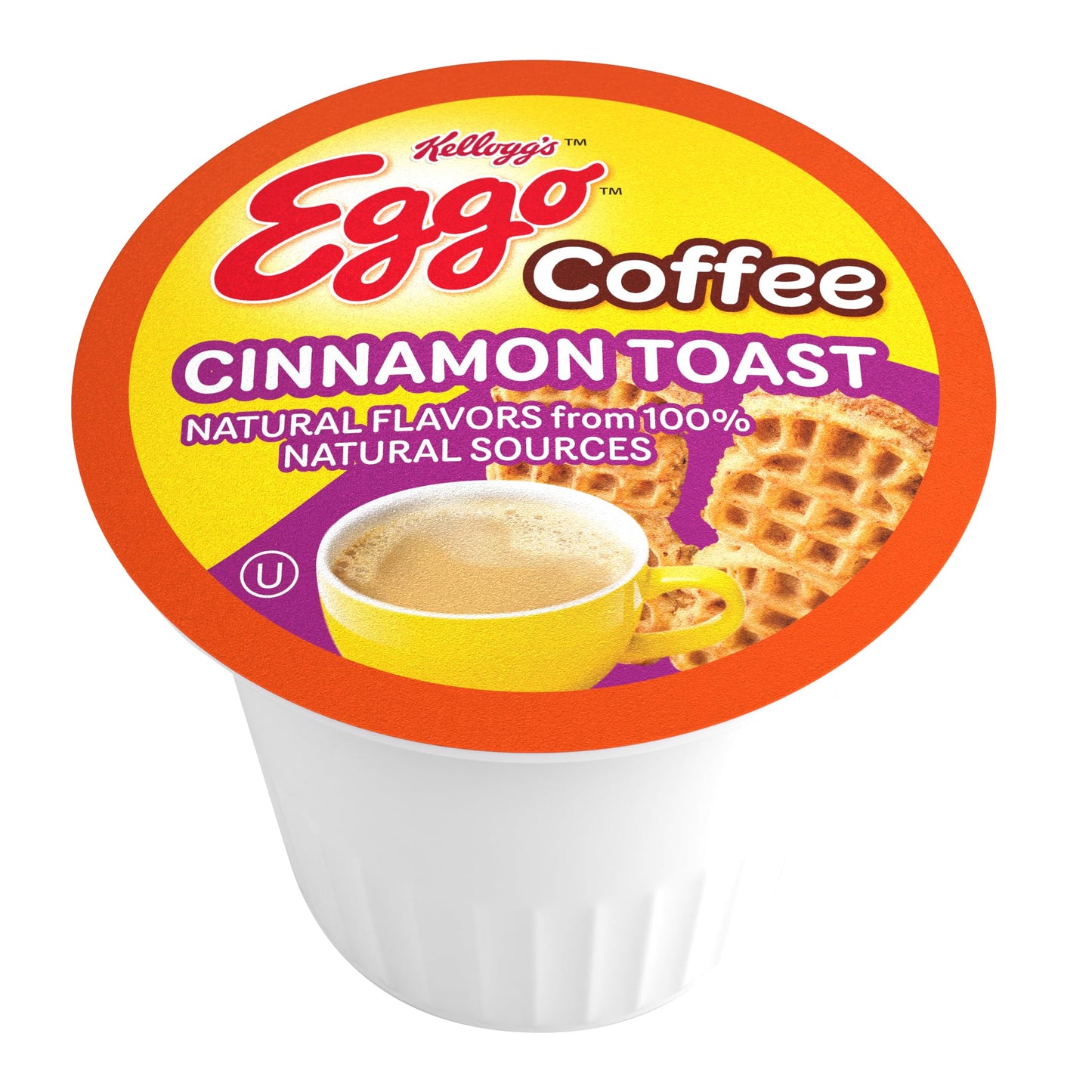 Eggo Cinnamon Toast Waffle Flavored Coffee Pods for Keurig, Fair Trade Certified, 40 Count
