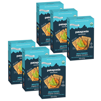 Patagonia Provisions - Multiseed Crackers - Certified Organic Crackers - Non-GMO, Plant-Based, No Added Sugar (6 Pack)