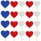 Gyufise 30Pcs Heart Cupcake Toppers Glitter Independence Day Cupcake Picks Valentine'S Day Cake Decorations For Wedding Engageme