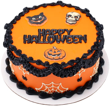 Decopac Halloween Drip Cake Toppers, 24 Pack Food Safe Cake Decorations, Happy Halloween Layon For Spooky  , Multicolored - Orange, White And Black (21372)