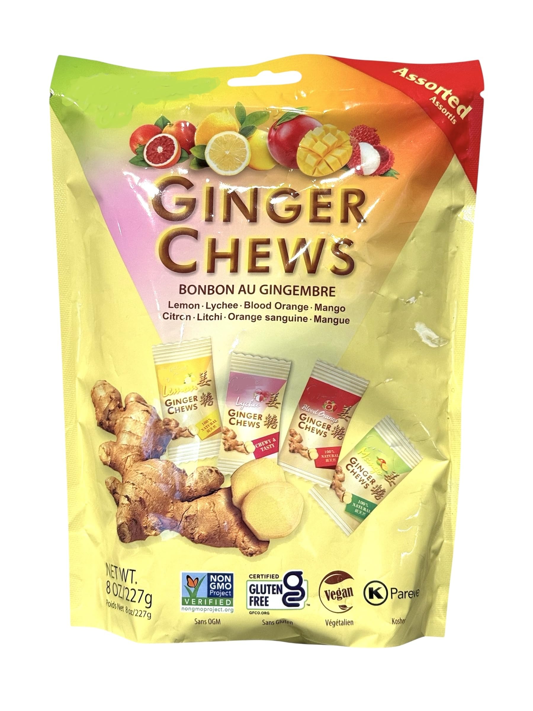 Soft Ginger Candy Chews Group (1 PACK, ASSPRTED GINGER CHEWS)