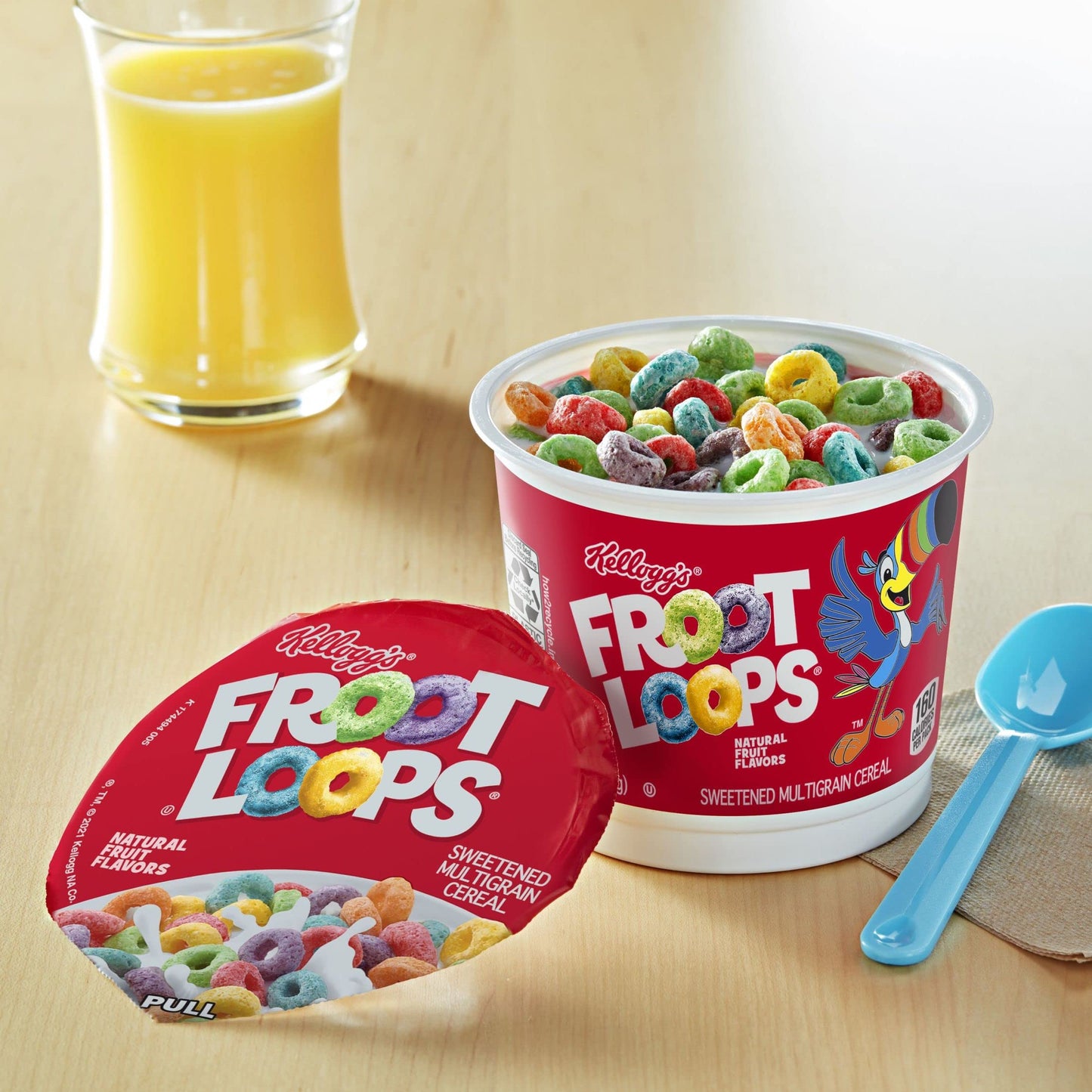 Froot Loops Breakfast Cereal Cups, Fruit Flavored, 1.5oz Pack of 12, Original