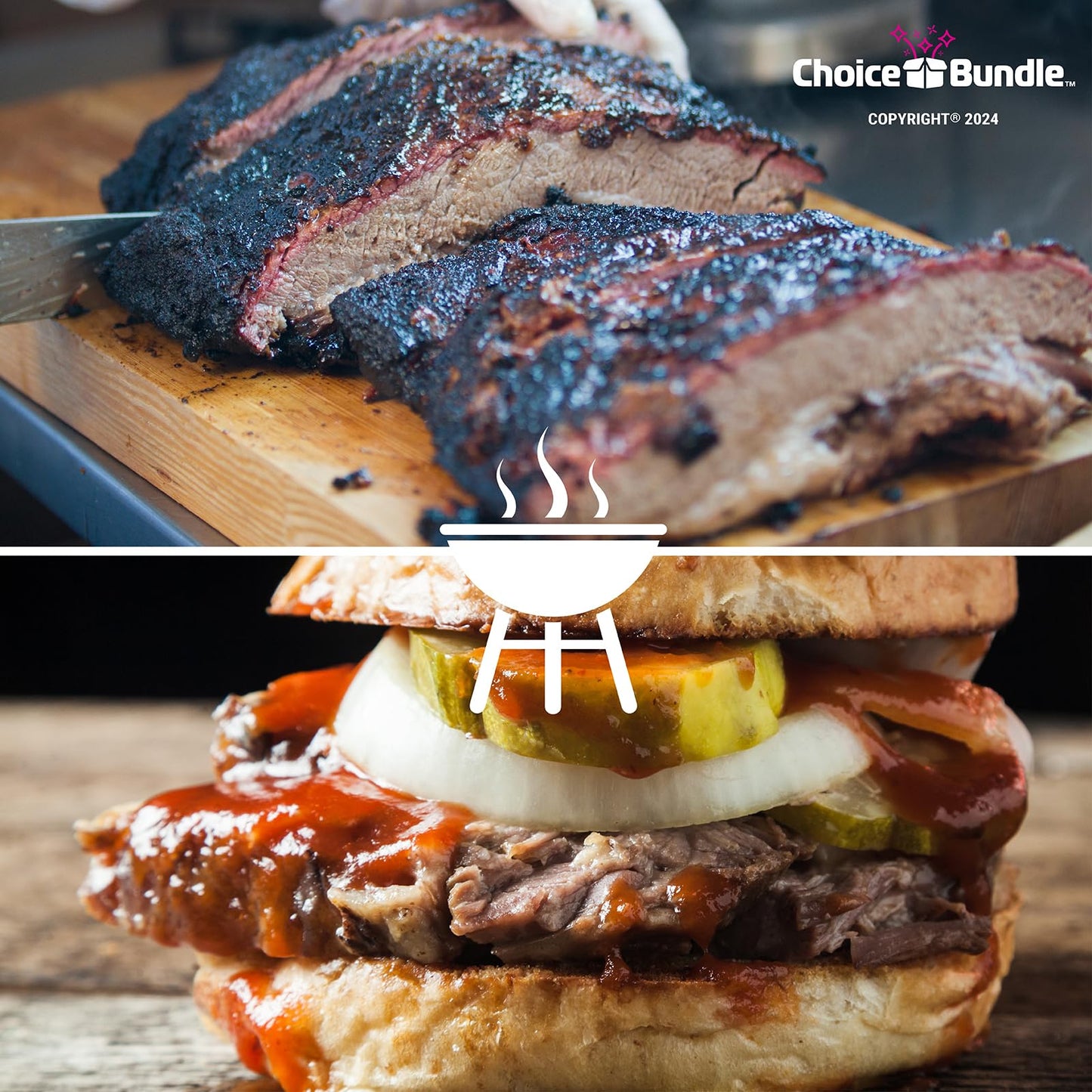 Choice Bundle reduceer Hogs TX Brisket Rub, Texas Style BBQ Seasoning, 2 Pack, 22 oz Total