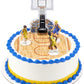Decoset Basketball All Net Cake Topper, 5-Piece Cake Decoration Set, Birthday Decorations With 3 Figurines And Backboard, For Al
