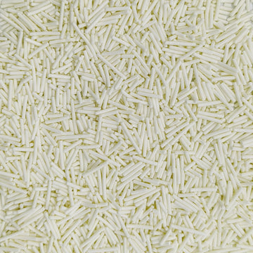 White Jimmy Sprinkles Edible Mix Size Jimmies Cake Decorations Soft Jimmies For Topping Ice Cream, Cookies, Cakes, Wedding Party