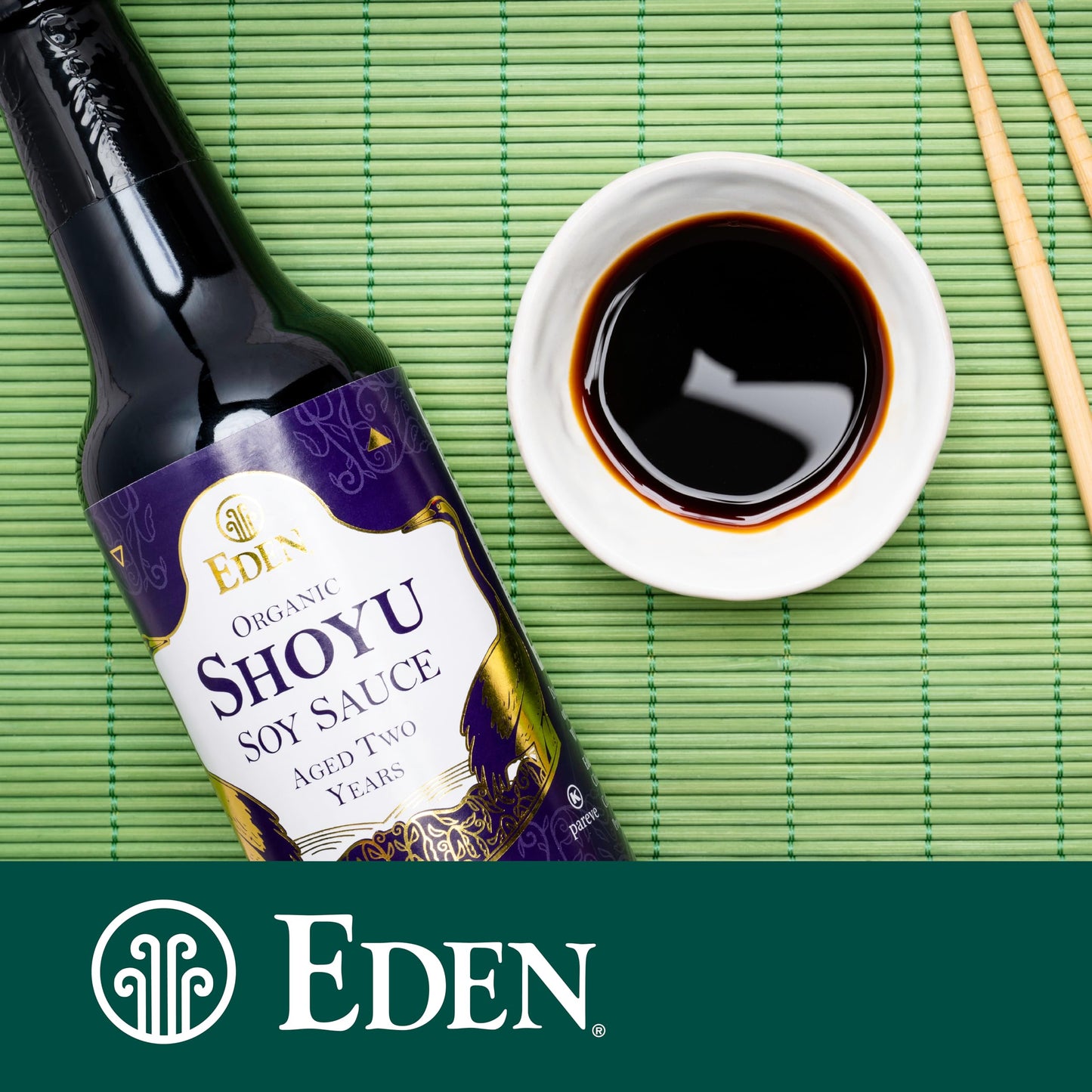 Eden Organic Shoyu Soy Sauce (*New*), Artisan Brewed In Japan, Aged 2 Years In Hundred-Year-Old Cypress Wood Barrels, 10 Fl Oz (