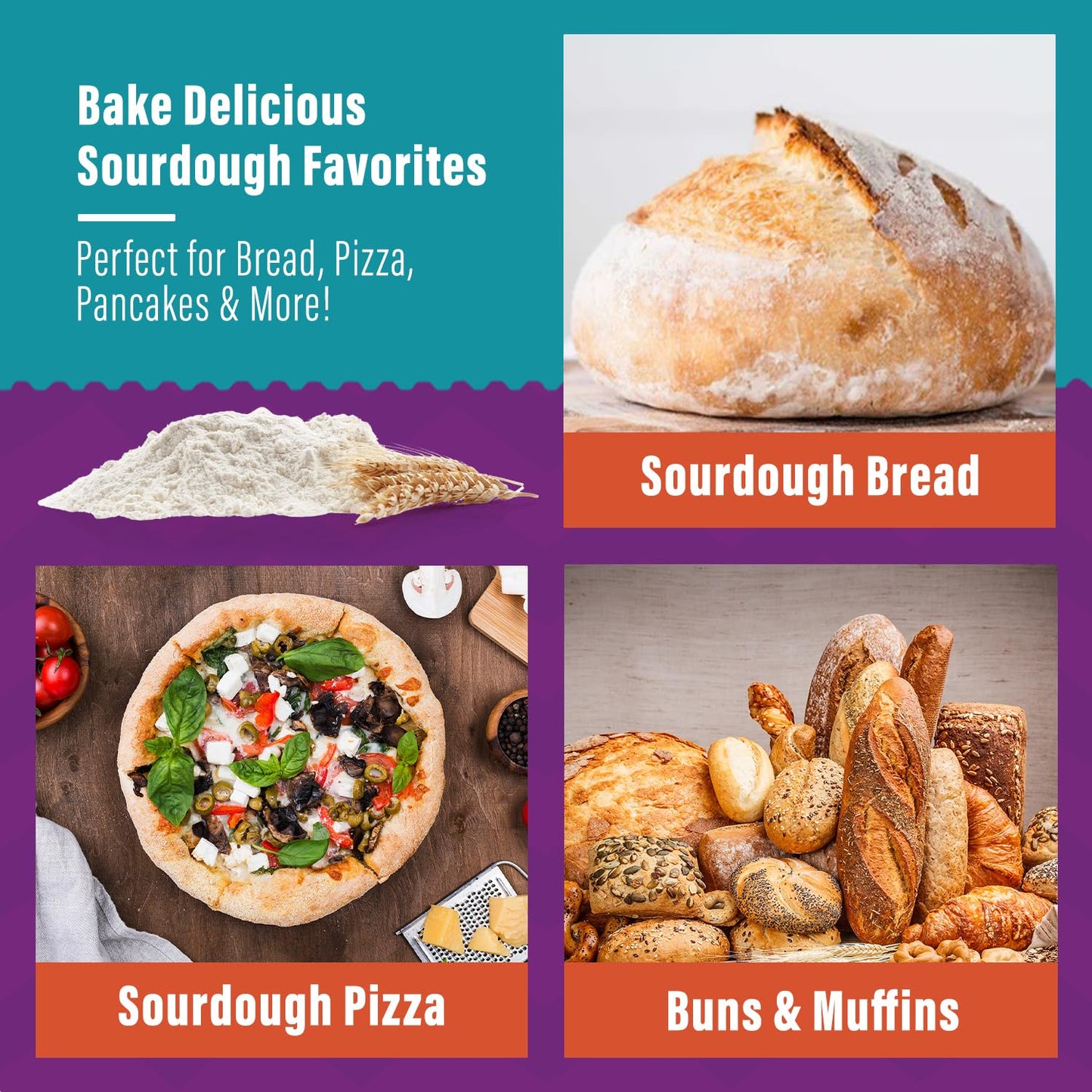 MY RUSTIC ROOTS San Francisco Sourdough Starter Culture - All Natural & Organic Sourdough Bread Starter - Beginner Friendly - Pe