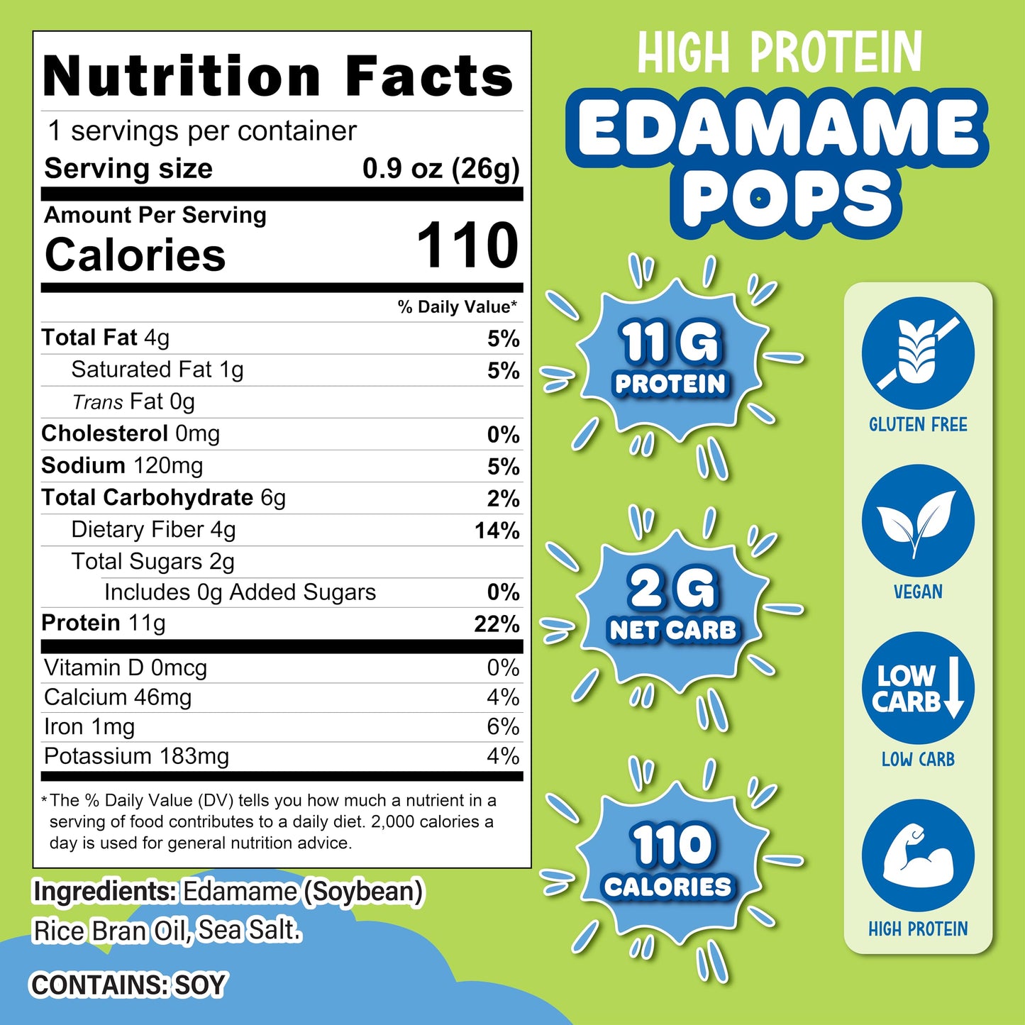 Crunchy roasted Edamame Beans snack (10 Pack sea salt) high Protein snack dry roasted edamame. Healthy keto snacks for adults &