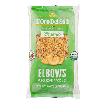 Organic Elbows Pasta, 100% Durum Wheat, Italian Pasta, Premium Quality Product of Italy (10 pack x 16 Oz) Non GMO, Vegan, Kosher