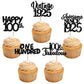 30Pcs Happy 100Th Birthday Cupcake Toppers Glitter Awesome Since 1923 One Hundred 100 Fabulous Vintage 1923 Cupcake Picksfor 80T