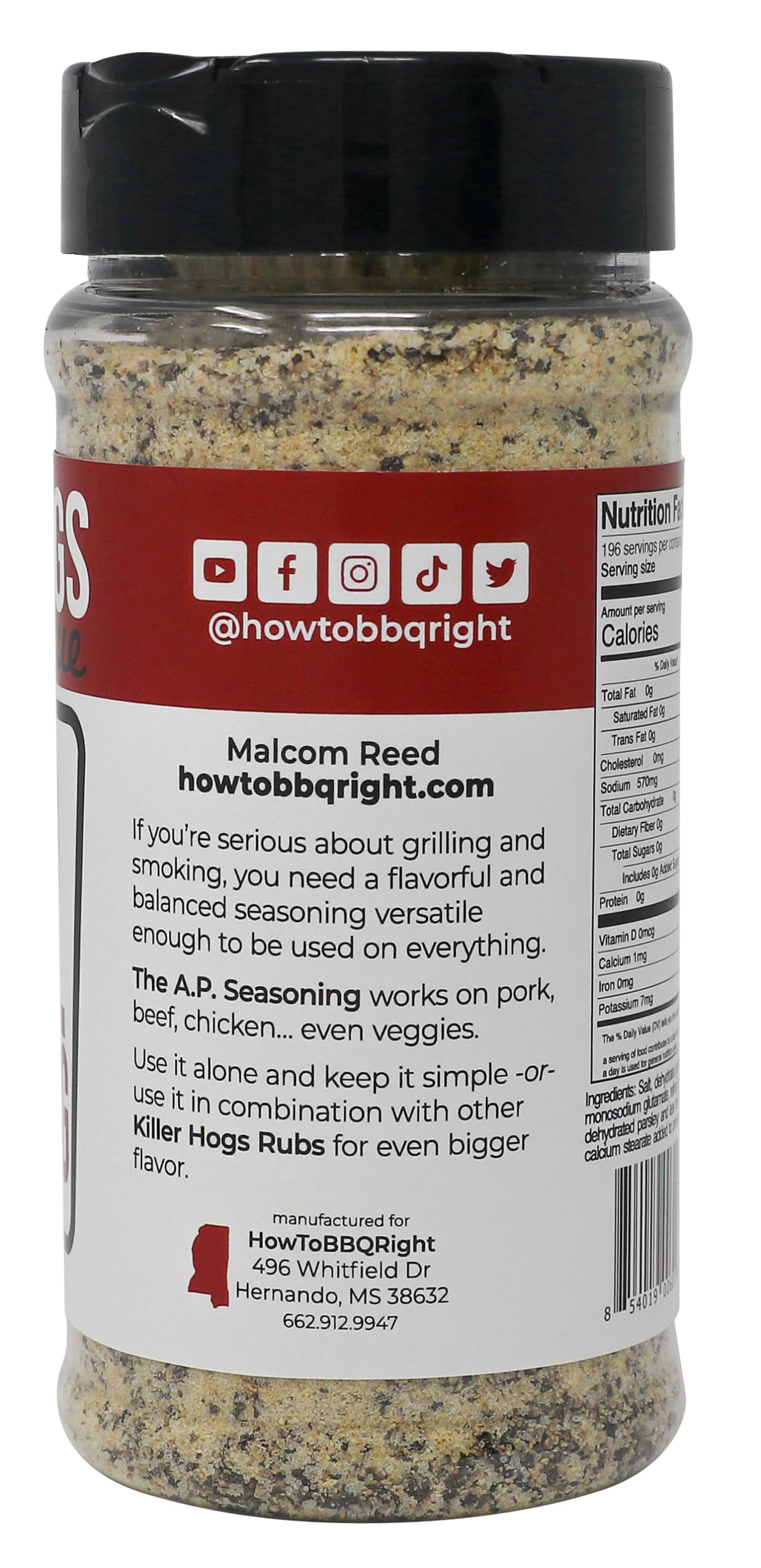 reduceer Hogs AP Seasoning Pack of 2 Bottles | All Purpose BBQ Seasoning | 14 Ounce (Pack of 2)