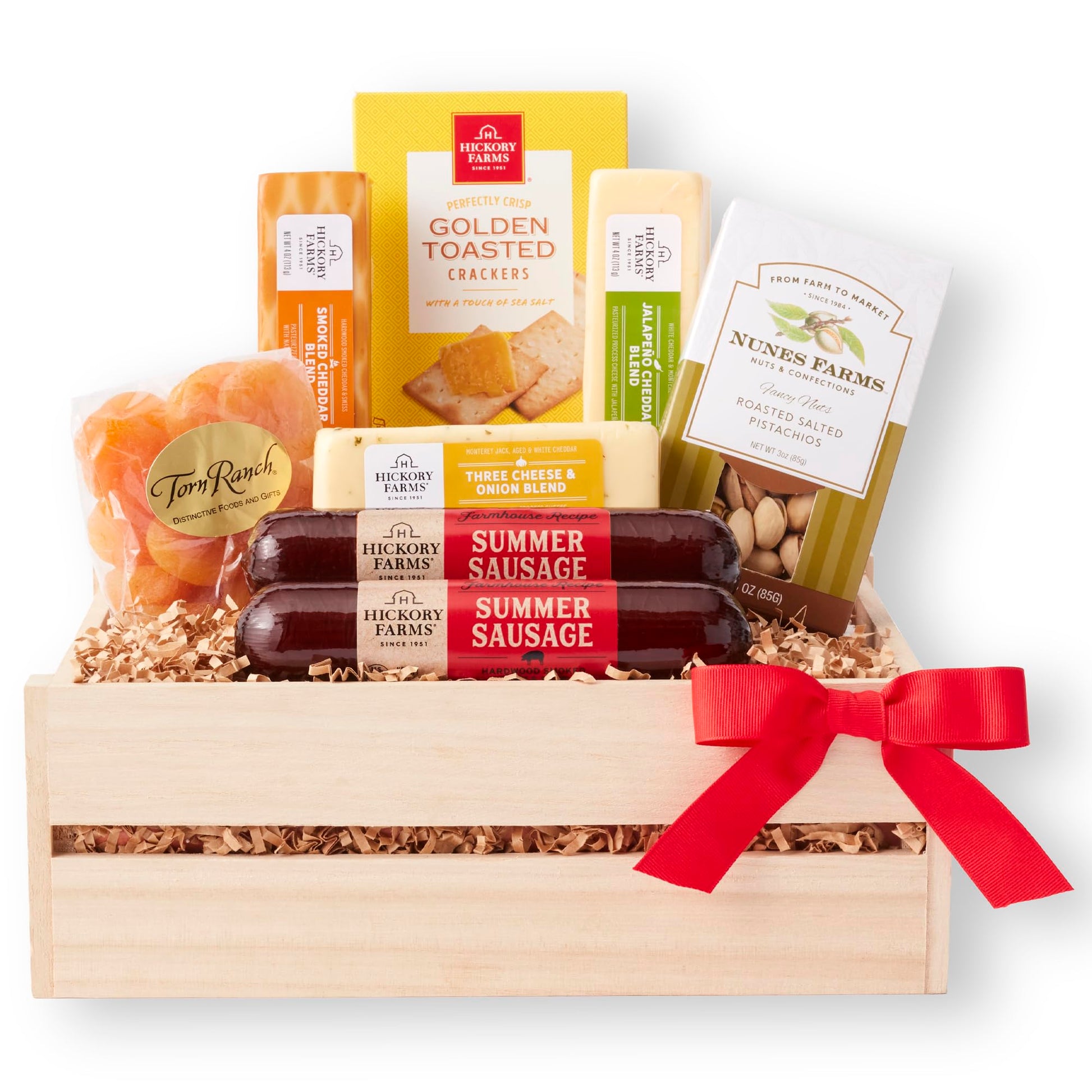 Hickory Farms Farmhouse Meat And Cheese Gift Basket | Charcuterie Food | Summer Sausage | Fathers Day | Mothers Day | Easter | Christmas | Holiday | Housewarming | Gourmet | Sympathy | Care Package?