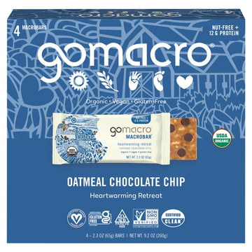 Gomacro Organic Oatmeal Chocolate Chip Bars  2.3 Oz