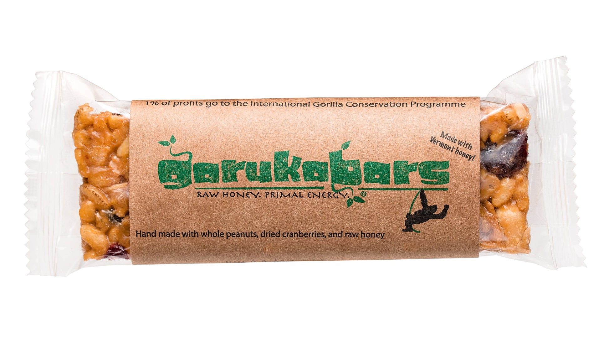 Garuka Bars Energy Bar - Handmade With Raw Honey - 100% Recyclable Packaging - 20 Pack