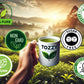 Tozzy Organic Matcha Green Tea - 100 Count  Plant-Based Pyramid Tea Bags | Ceremonial Matcha + Whole Leaf Sencha