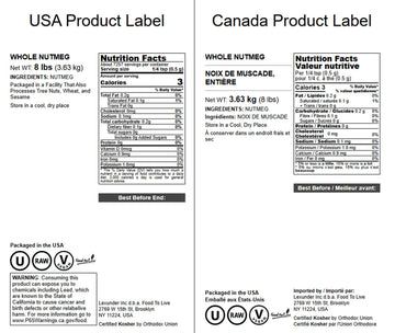 Food to Live Whole Nutmeg - Aromatic Spice, 128 Ounce (8 Pounds) - Rich in Antioxidants, Pairs Well with Sweet and Savory Dishes