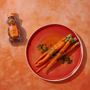 Nates 100% Pure, Raw & Unfiltered Honey - Award-Winning Taste, 12oz. Honey Bear Bottle