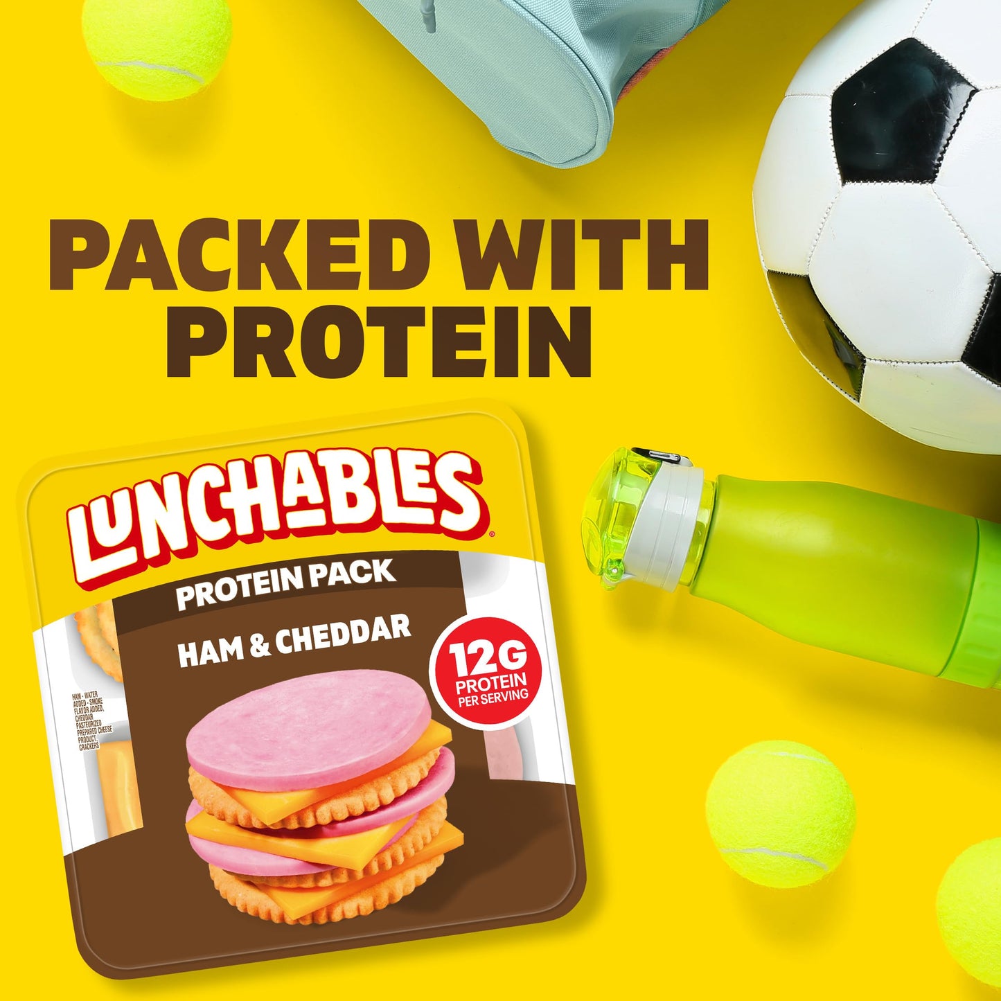 Lunchables Ham & Cheddar Protein Pack, 3.2 oz Pack