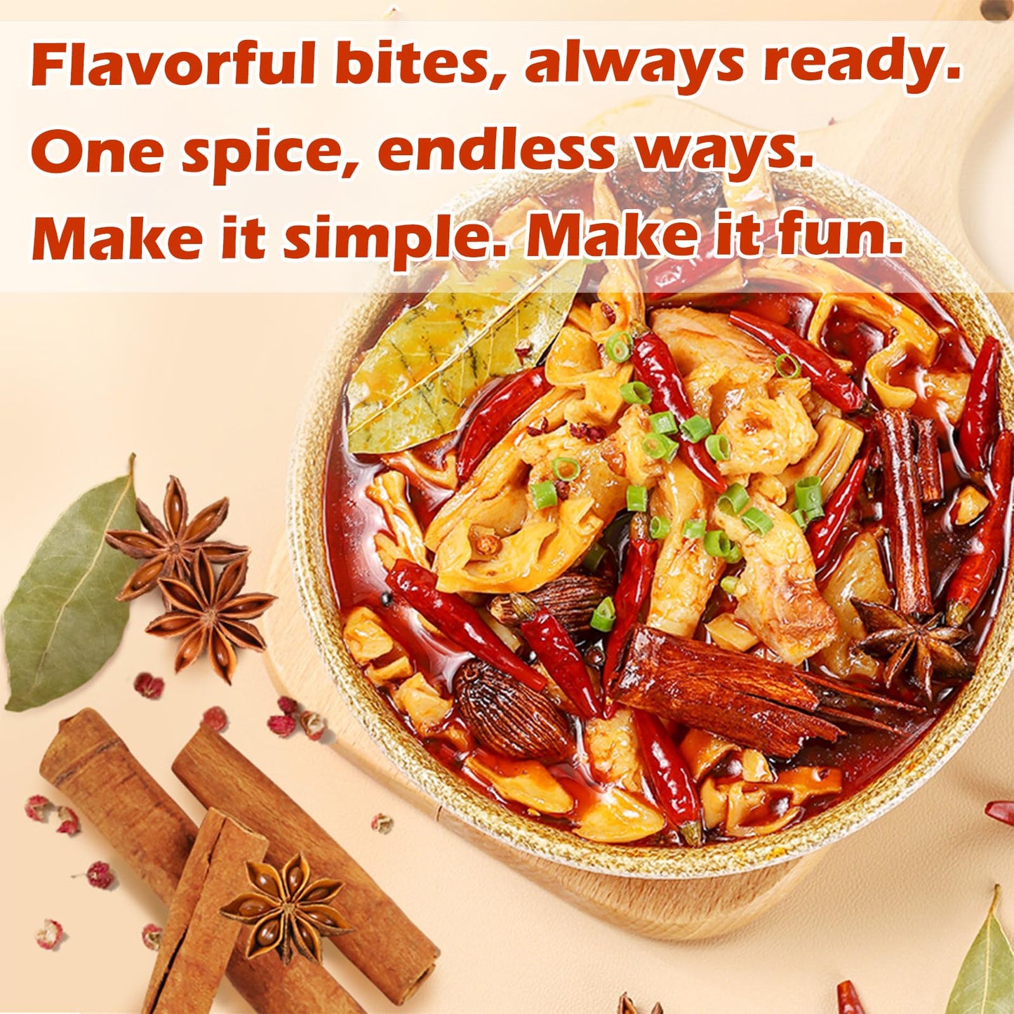 SYZJMWDY Premium Cinnamon Sticks, Star Anise & Bay Leaves Variety Pack - 3 Packs, 5.64oz Aromatic Spices for Cooking, Baking, Tea