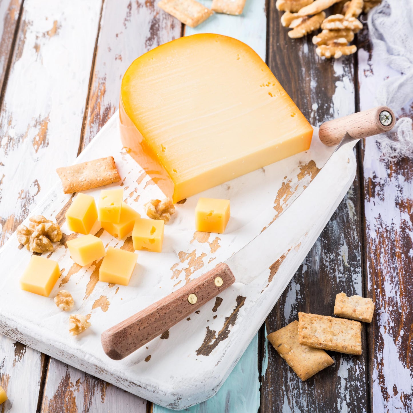 Carmen & Lola Eat España! Gayo Azul Mild Gouda Cheese Wheel - Red Wax, 9-10lb, Premium Dutch-Style Cheese