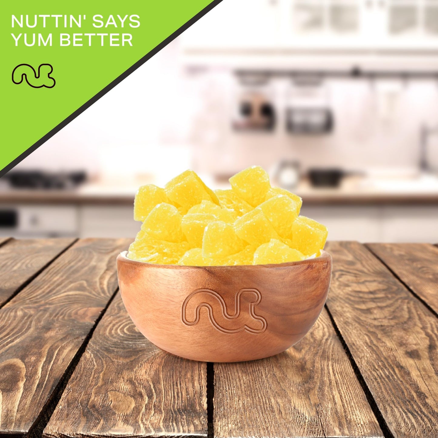 Nut Cravings Dry Fruits - Sun Dried Pineapple Chunks, With Sugar Added (8Oz - 1 Pack) Packed Fresh In Resealable Bag - Sweet Sna