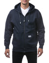 Pro Club Mens Heavyweight Full Zip Fleece Hoodie, Navy, 2X-Large