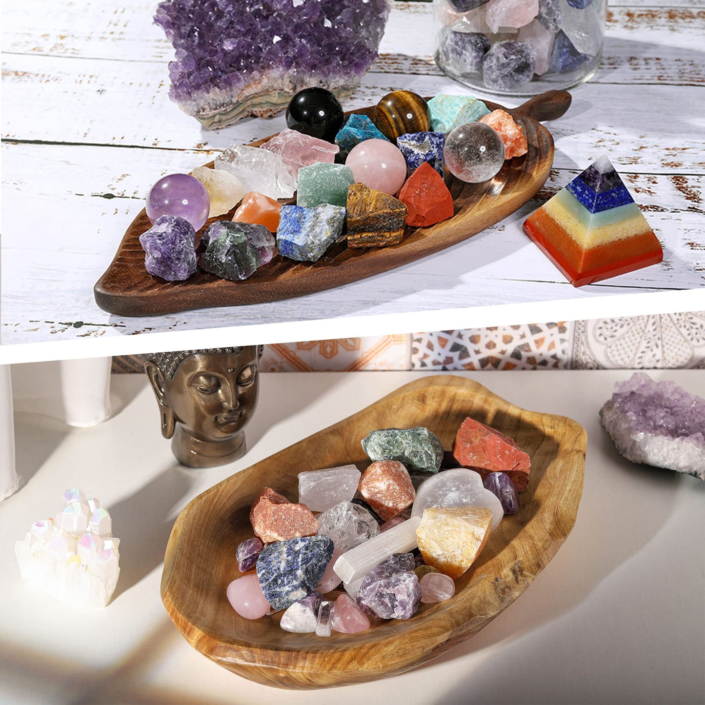 Top Plaza Bulk Citrine Crystals Healing Crystals Rough Stones - Large 1'' Natural Raw Stones Crystal For Reiki Healing, Wicca, W