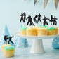 Ercadio 24 Pcs Latin Dance Cupcake Toppers Black Glitter Adulthood Ceremony Dancing Girl Boy Cake Birthday Picks For Dancing Cak