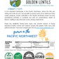 Certified Glyphosate Residue Free Yellow Lentils Grown Montana | 25 Lbs | Non-Gmo | Non-Irradiated (Will Sprout) | Kosher