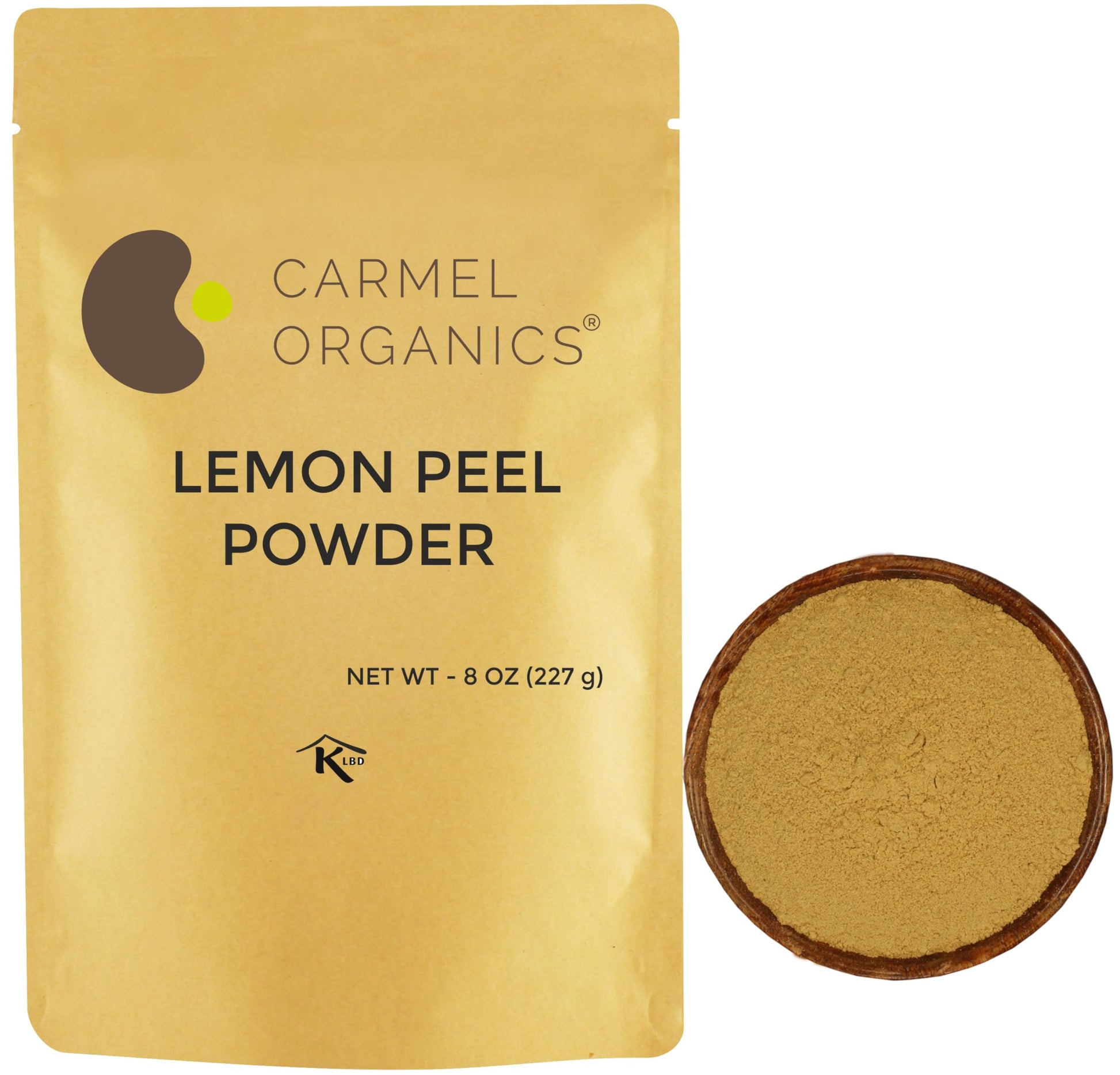 CARMEL ORGANICS Lemon Peel Powder, 8 Ounce or 227 Grams(Pack of 1) | Pure and Natural For Skin Care | No Added Preservative | Ci