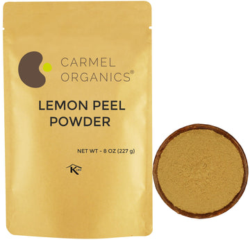CARMEL ORGANICS Lemon Peel Powder, 8 Ounce or 227 Grams(Pack of 1) | Pure and Natural For Skin Care | No Added Preservative | Ci