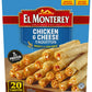 El Monterey Taquitos Flour, Chicken and cheese Box, 20 Oz