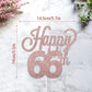 Lingteer Happy 66Th Birthday Cake Topper - Cheers To 66Th Birthday 66 Years Old Birthday Party Cake Decorations Sign.