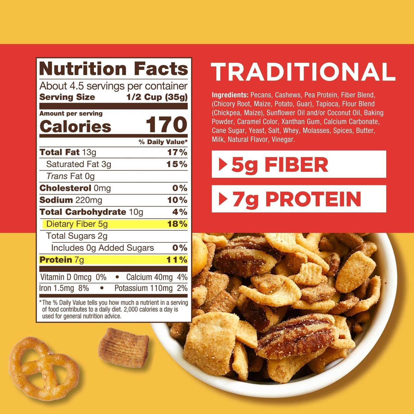 Catalina Crunch Mix Traditional Protein Snack Mix | Low Carb, Protein, Keto Snacks, Pack Of 3