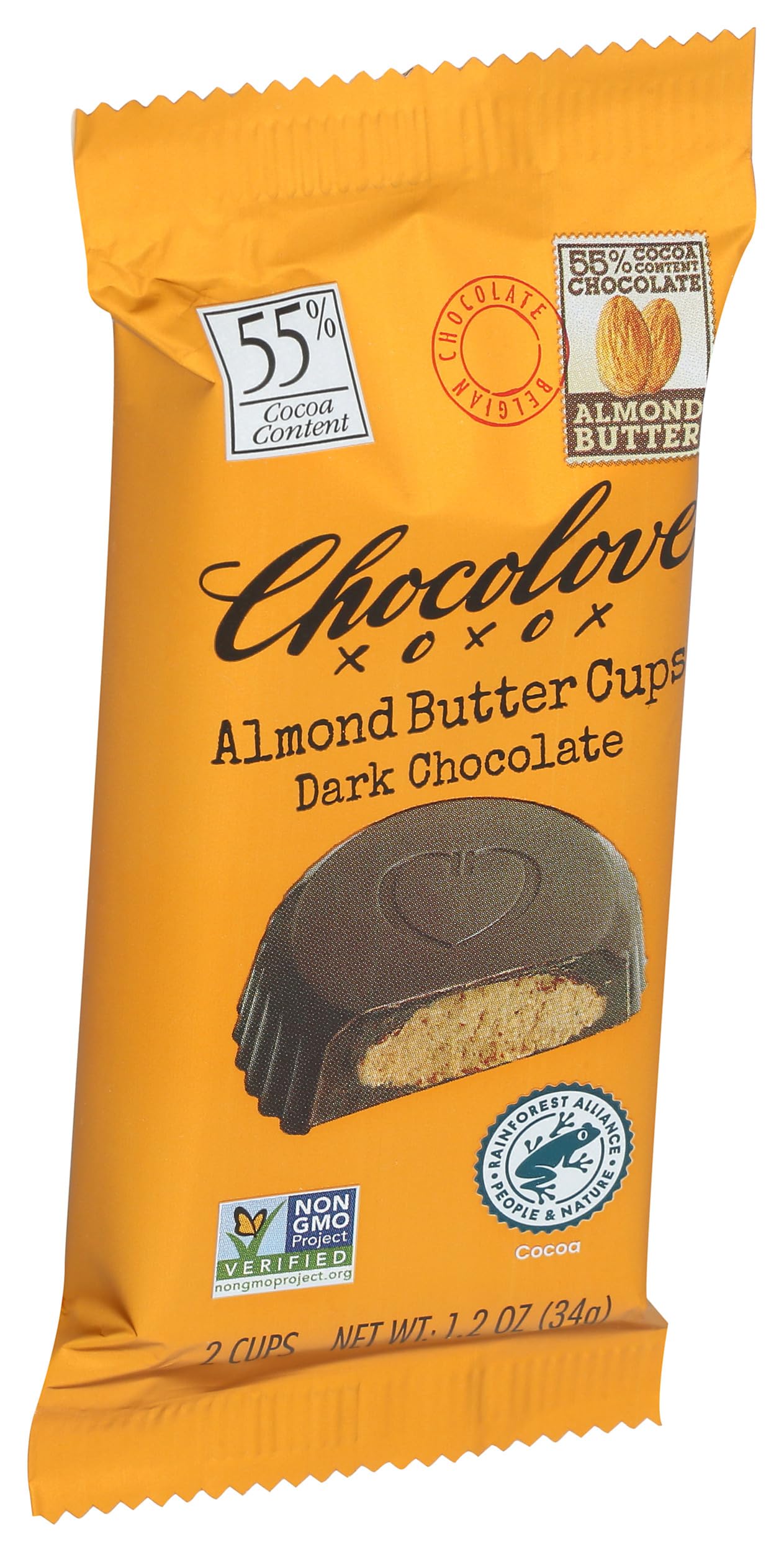 Chocolove Almond Butter Cups Dark Chocolate 1.2 Oz