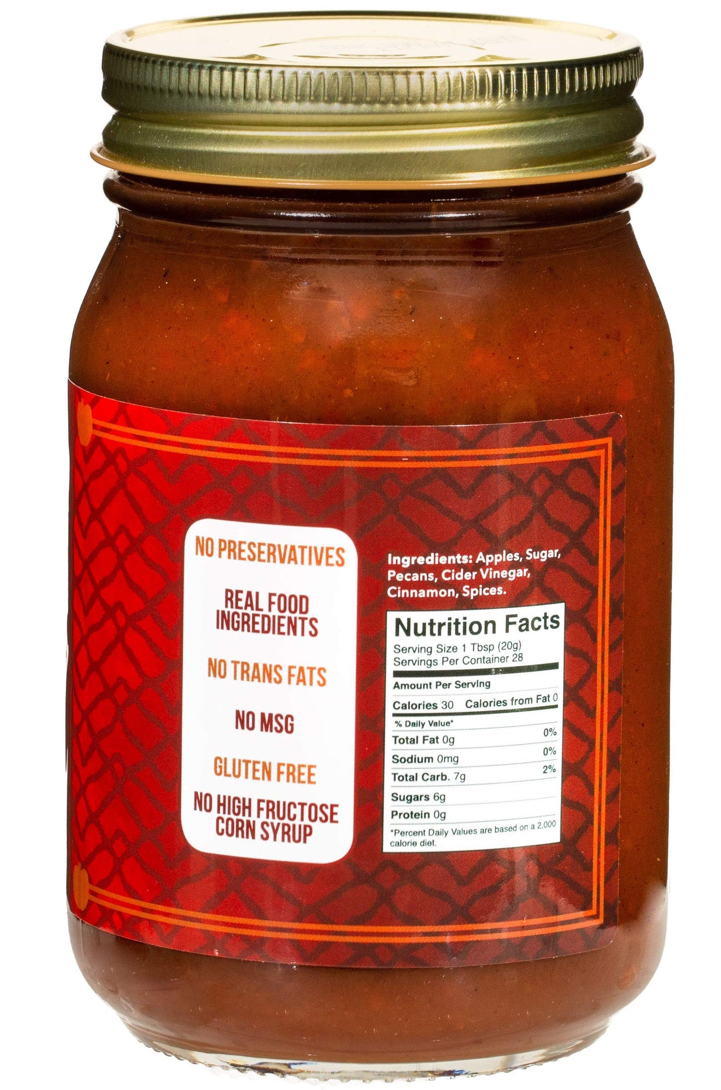 Green Jay Gourmet Apple Pecan Butter - All-Natural, Gluten-Free Fruit Spread - Pecan Apple Butter With Cinnamon - Gourmet Fruit