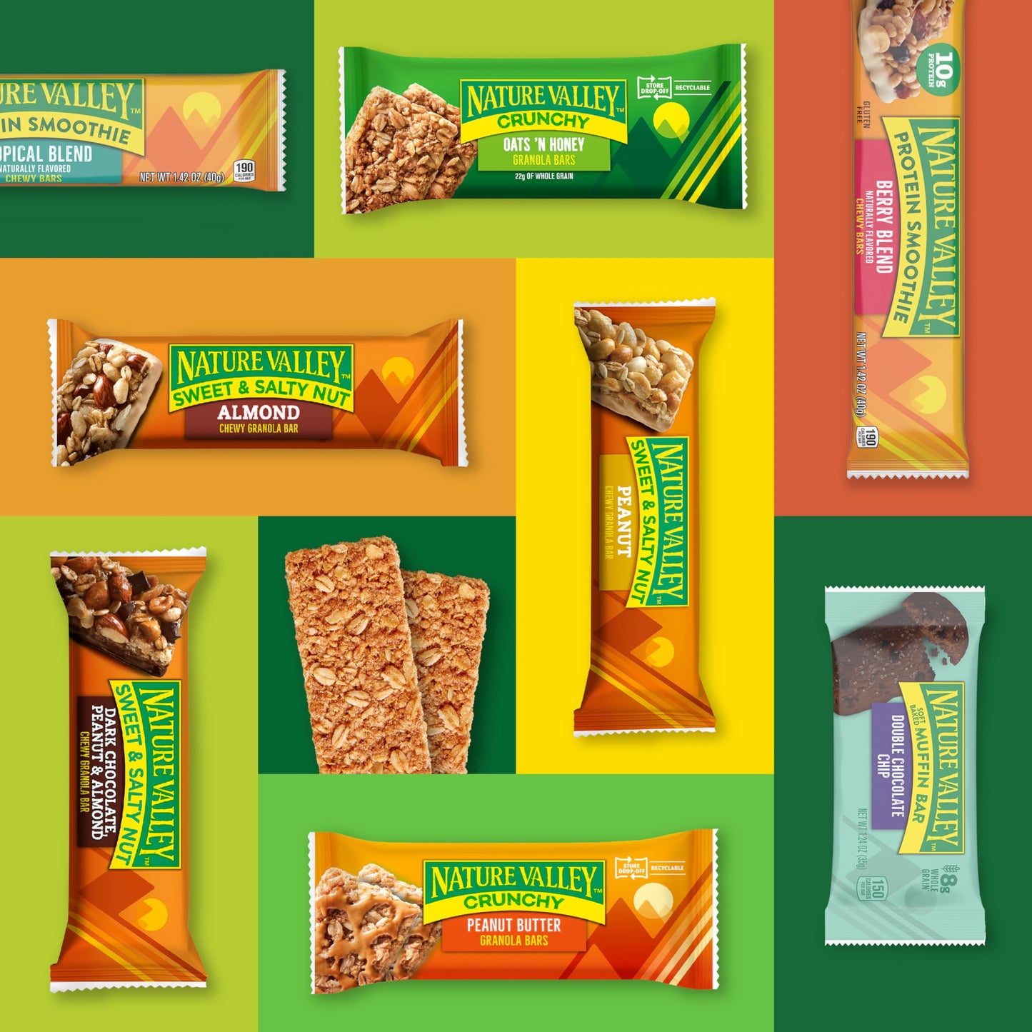 Nature Valley Soft Baked Sweet and Salty Bars, Chocolate Turtle, Made with Whole Grain, 5 Bars, 6.2 oz