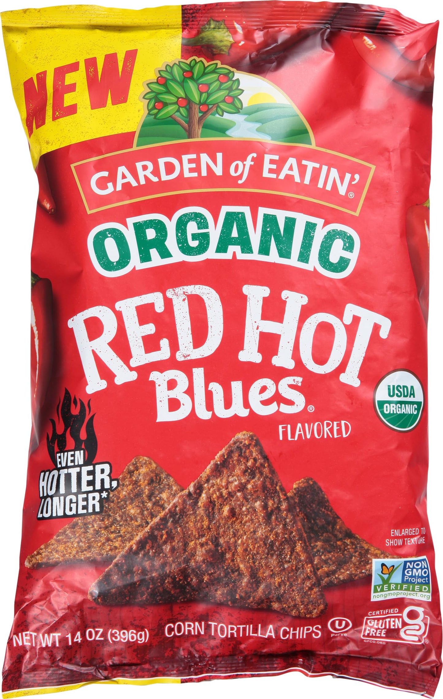 Garden of Eatin' Organic Red Hot Blues Blue Corn Tortilla Chip 14 oz