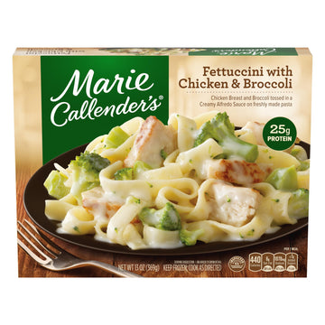 Marie Callenders Frozen Dinner, Fettuccini with Chicken & Broccoli, 13 Ounce