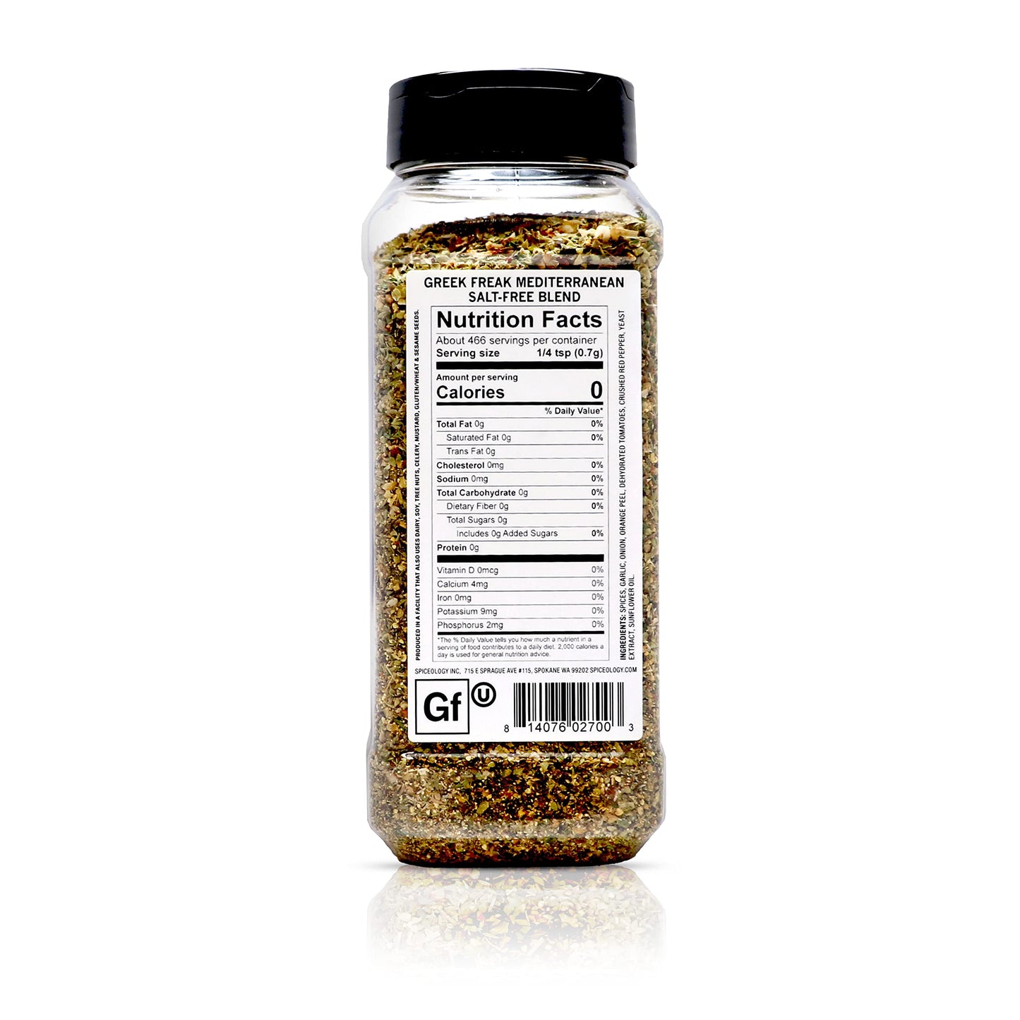 Spiceology - Greek Freak Mediterranean Spice Blend (Salt-Free) - All-Purpose Rubs, Spices and Seasonings - Use On: Chicken, Chic