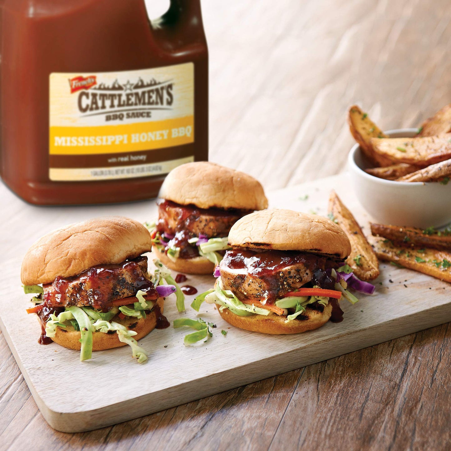 Cattlemen's Mississippi Honey BBQ Sauce, 1 gal - One Gallon Bulk Container of Mississippi Honey Barbecue Sauce Blend of Honey, V