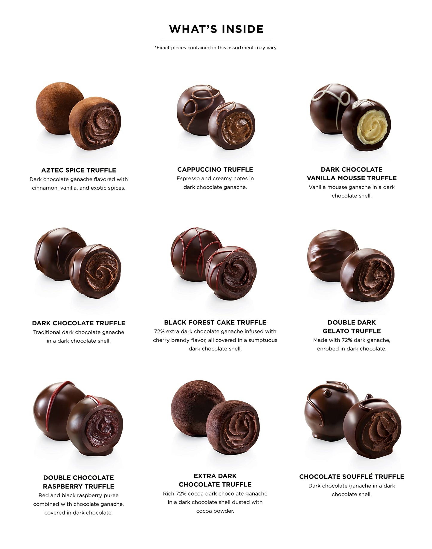 Godiva Chocolatier Assorted Dark Chocolate Truffle Gift Box For Birthday, Thank You, Anniversary, Congratulations Gift Basket Gourmet Candy With Creamy Ganache In Dark Chocolate, 12Pc