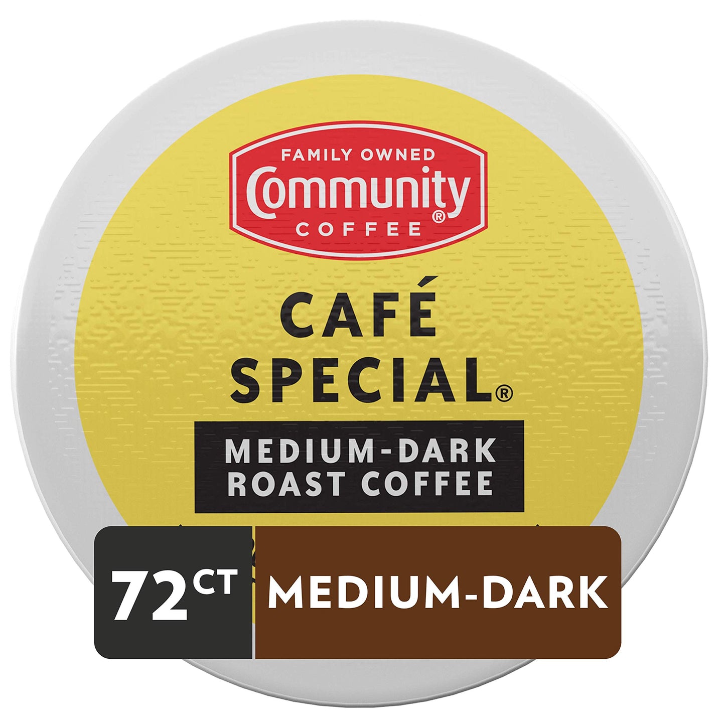 Community Coffee Café Special Medium-Dark Roast Coffee Pods, 72 Count, Compatible with Keurig 2.0, Red
