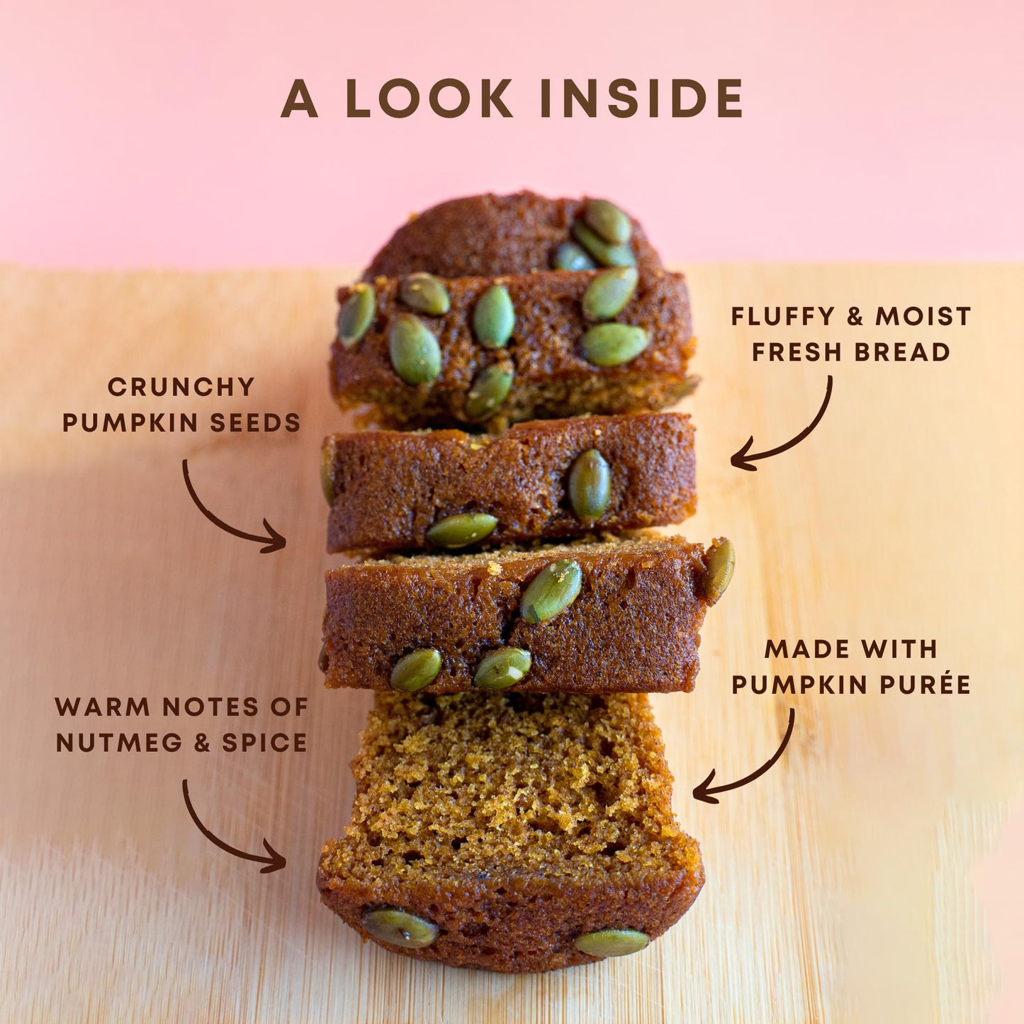 Gourmet Pumpkin Bread Spice By Sweetness Central, Baked Fresh For Each Order, Made With Pumpkin Seeds, The Perfect Dessert, Or H