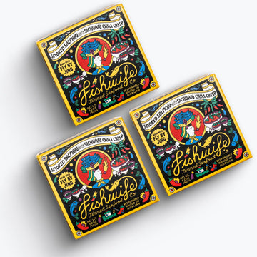 Fishwife Smoked Salmon with Sichuan Chili Crisp 3-Pack, Gluten Free, High Protein, Paleo Friendly, 9.6 Ounce