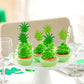 Gyufise 24 Pack Pineapple Cupcake Toppers Glitter Donut Pineapple Leaf Cupcake Picks Tropical Hawaiian Luau Pineapple Theme Baby