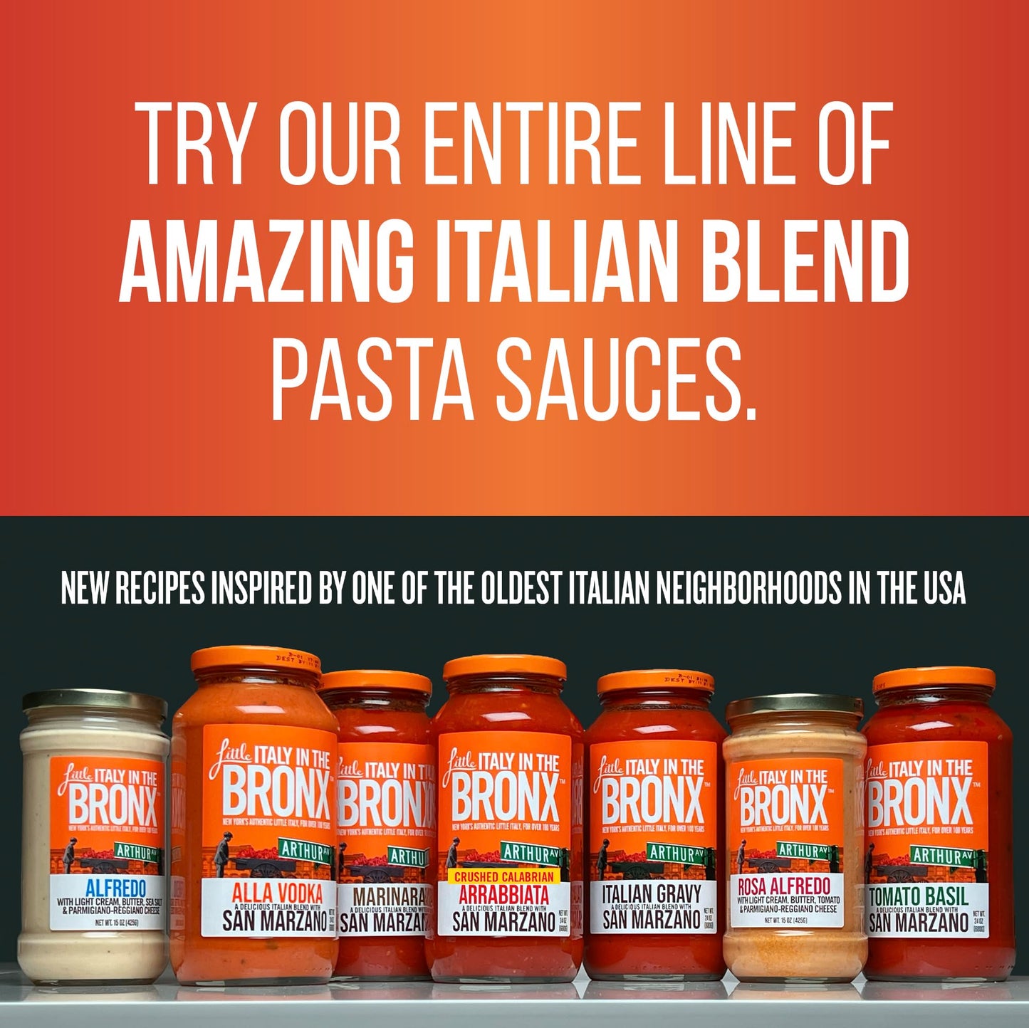 Little Italy in the Bronx Marinara Sauce - Pasta Sauce, Spaghetti Sauce, Tomato Sauces, Italian Low Carb Pasta & Pizza Sauce, No
