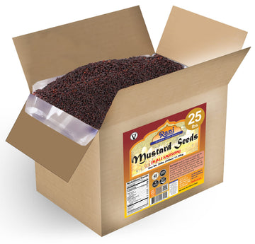 Rani Black Mustard Seeds Whole Spice (Kali Rai) 400Oz (25Lbs) 11.36Kg Bulk Box ~ All Natural | Gluten Friendly | Non-Gmo | Vegan