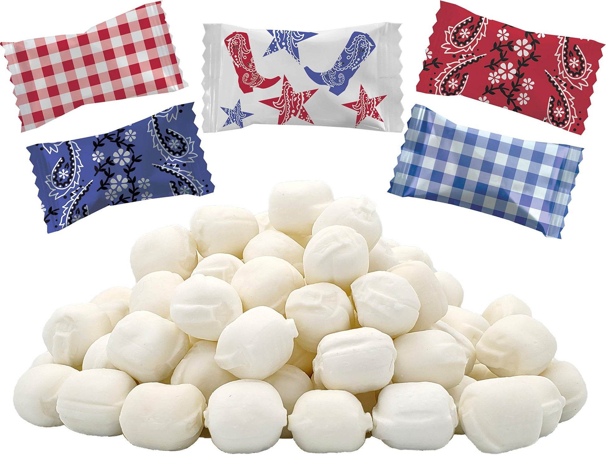 The Dreidel Company Buttermints Mint Candies, Fat-Free, Individually Wrapped, 55 Pieces, White